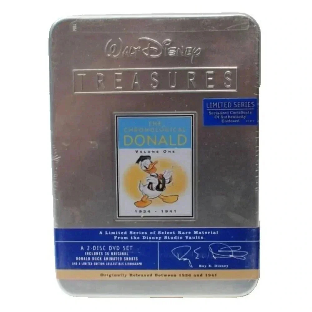 Sealed Walt Disney Treasures: The Chronological Donald: Vol 1 (DVD, Tin Case)